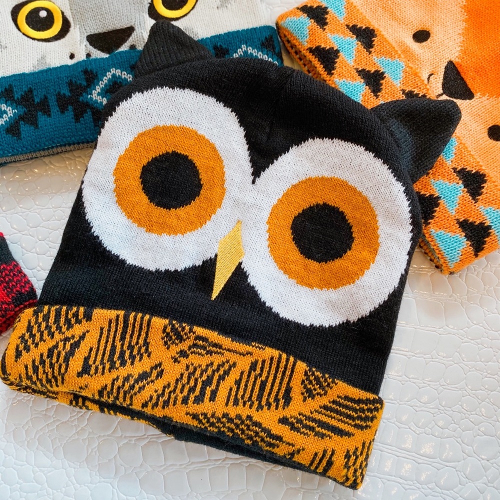 CRITTER COLLECTION KID'S KNIT HAT-OWL - Picture 2 of 2